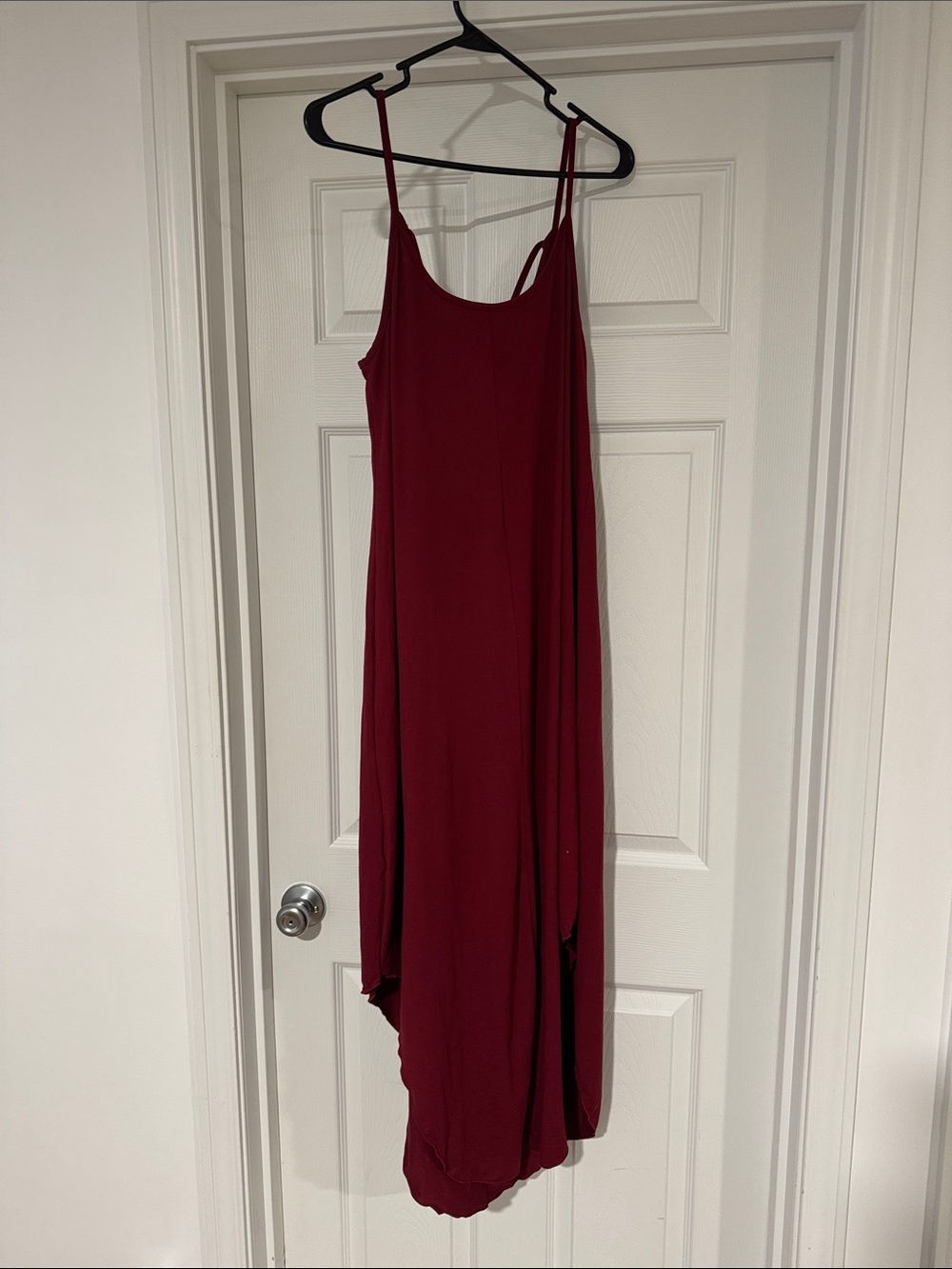 Women's Sleeveless Burgundy Maxi Dress